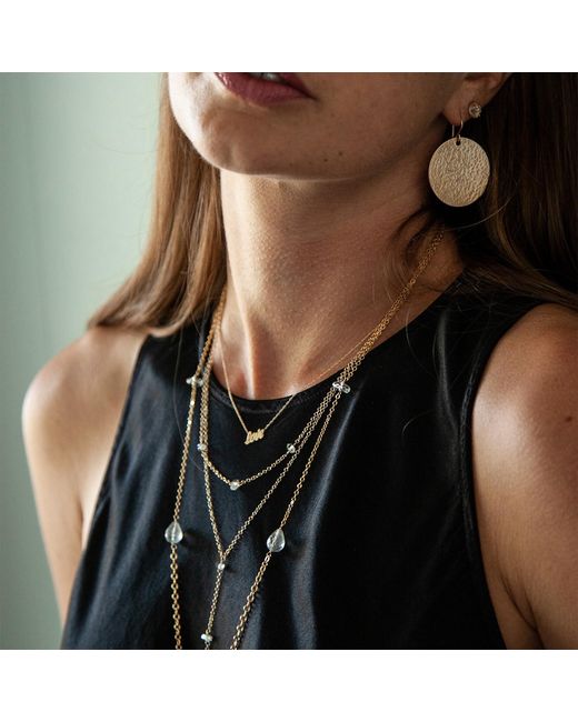 Heather Hawkins Jewelry White Mimi Lowercase Script Fourteen Karat Grandmother Fine Jewelry Necklace