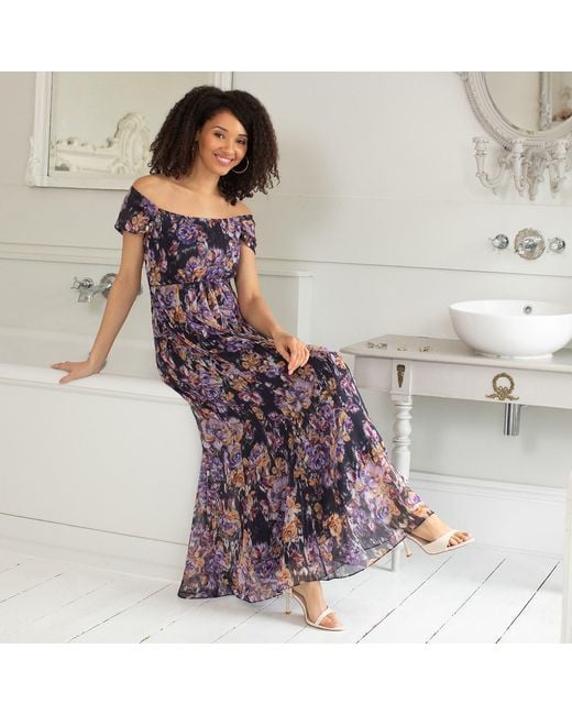 Alie Street London Purple Florence Maxi Dress