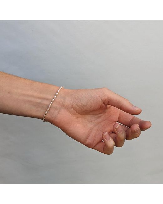 Kiri & Belle Metallic Nina Tiny Pearl And Bead Filled Bracelet