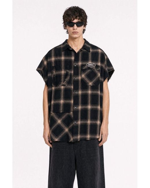 mysimplicated Black Atelier Division Sleeveless Shirt for men