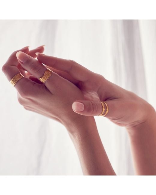 Aaria London Metallic Lava Ring