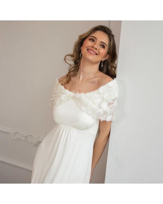 Alie Street London White Juliette Cape Wedding Gown