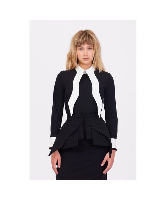 Julia Allert Black Sculpted Peplum Belt