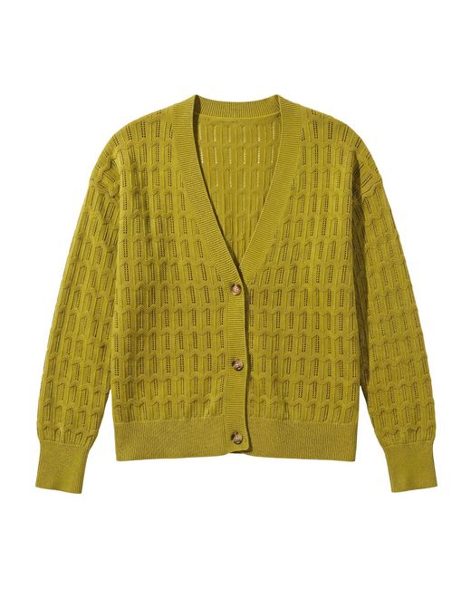 Brodie Cashmere Green Scallop Trim Pretty Cardi