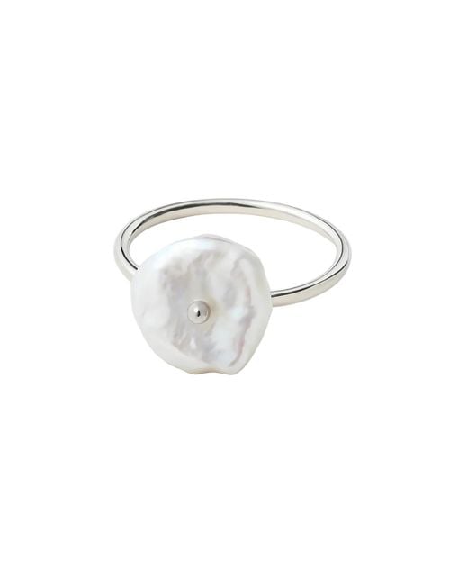 Pearl Code White Keshi Pearl Ring Rozeta Zenith