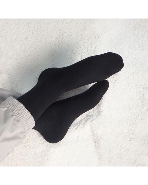 Peper Harow - Made in England Black Plain Bed Socks – for men