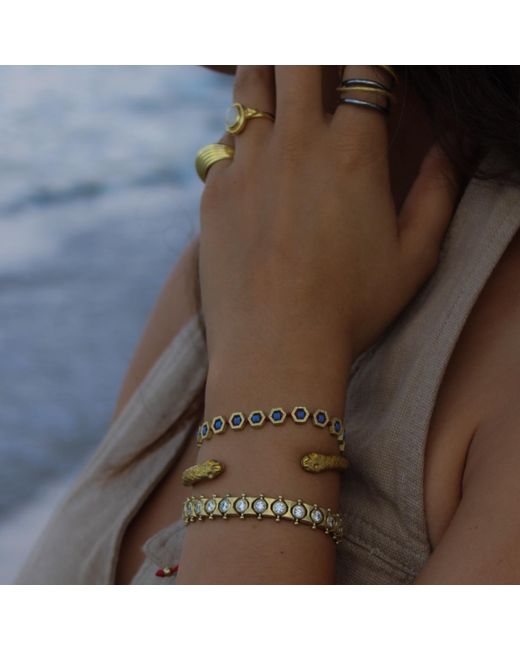 1610Istanbul Metallic Mediterranean Swarovski Bracelet