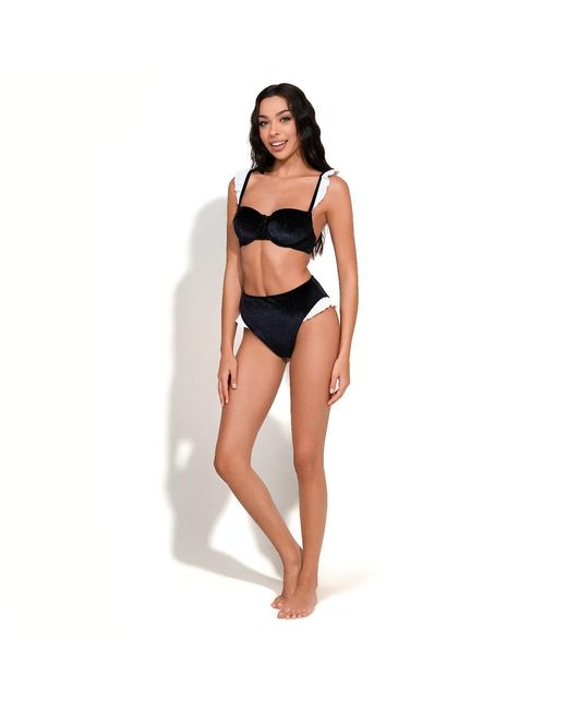 Maison Tangerine Black Capri Velvet Bikini