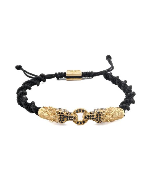 Ebru Jewelry Multicolor Dragon Claw Diamond Woven Bracelet for men
