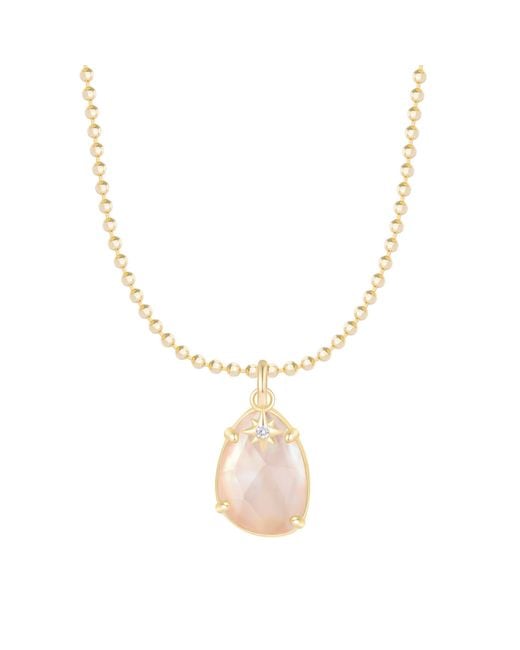 KAMARIA Metallic Stella Pearl Doublet Pendant Necklace With Star Charm