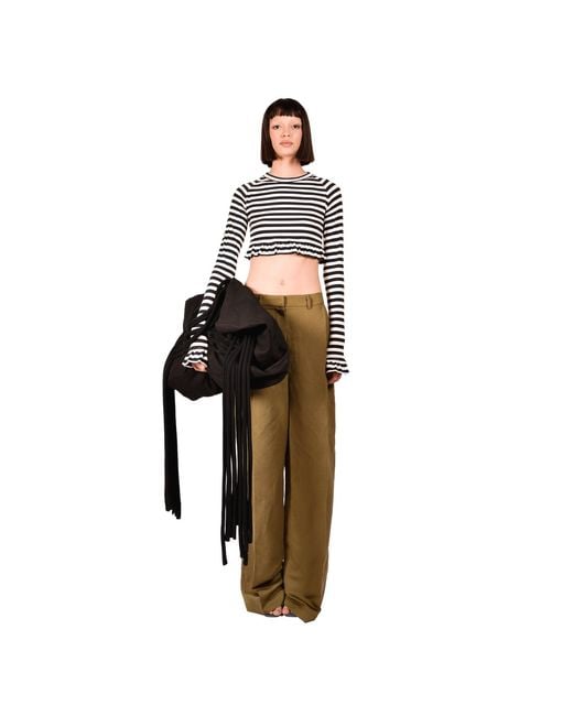 Ioana Ciolacu Black Clipper Crop Top