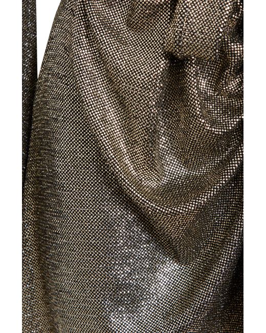 Sarvin Gray Sequin Wrap Dress