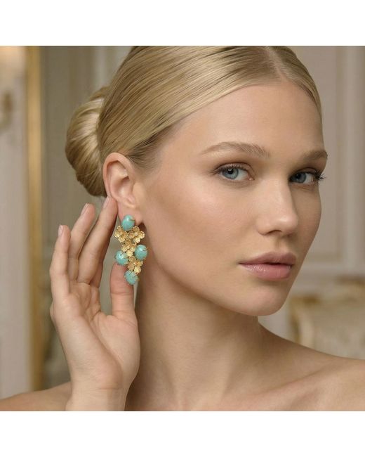 Sibylla Delphica Metallic Azure Blossom Earrings