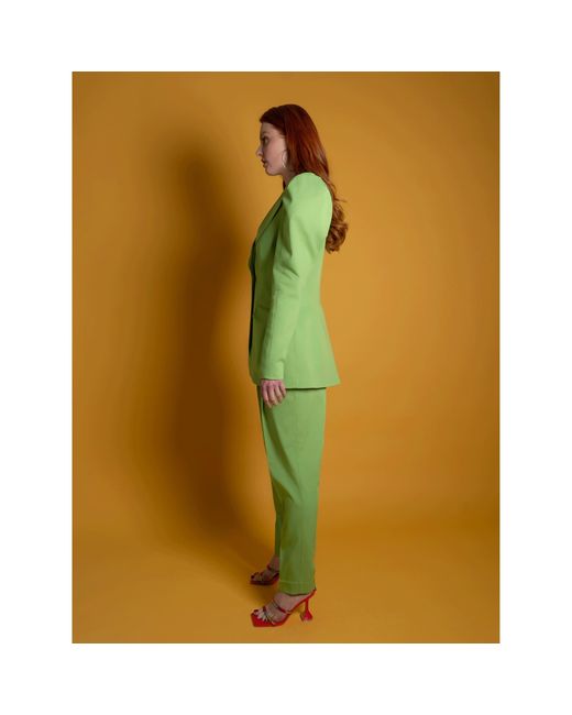 Femponiq Green Tailored Cotton Trouser