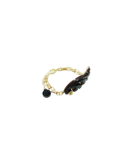 Gissa Bicalho Black Acrylic Handmade Bracelet Rosebush