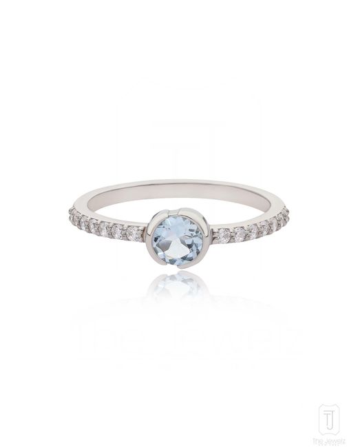 The Jewelz White Aqua Innes Brilliant 925 Ring