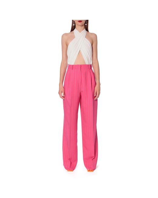 AGGI by HALEWSKI Gwen Hot Pink Hight Waist Wide Trousers