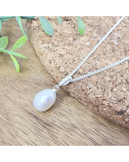Harfi White Dainty Peal Pendant Sterling Necklace