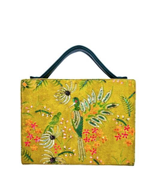 Simitri Yellow Parrot Briefcase Bag