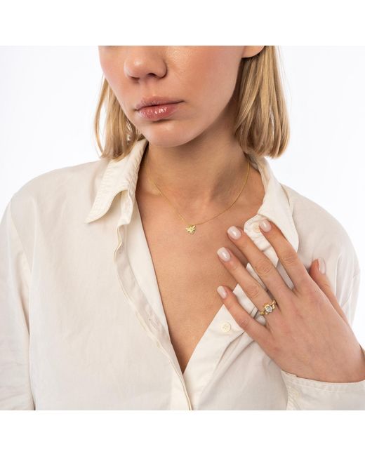 Spero London Metallic Sterling Clear Claddagh Ring