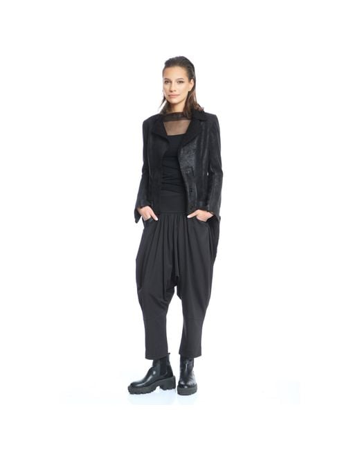 Silvia Serban Black Conical Pleated Pants