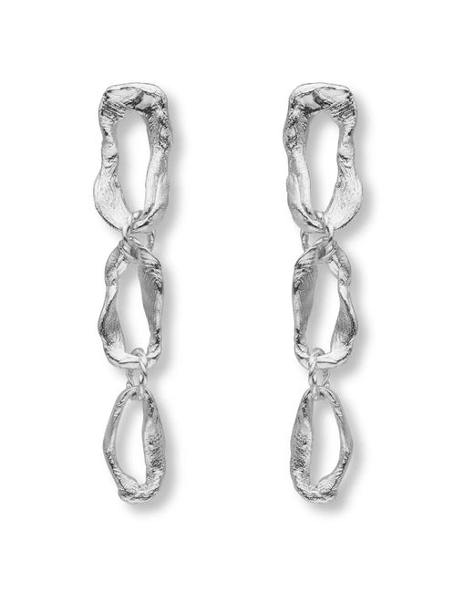 EVA REMENYI Metallic Vacation Long Chain Earrings