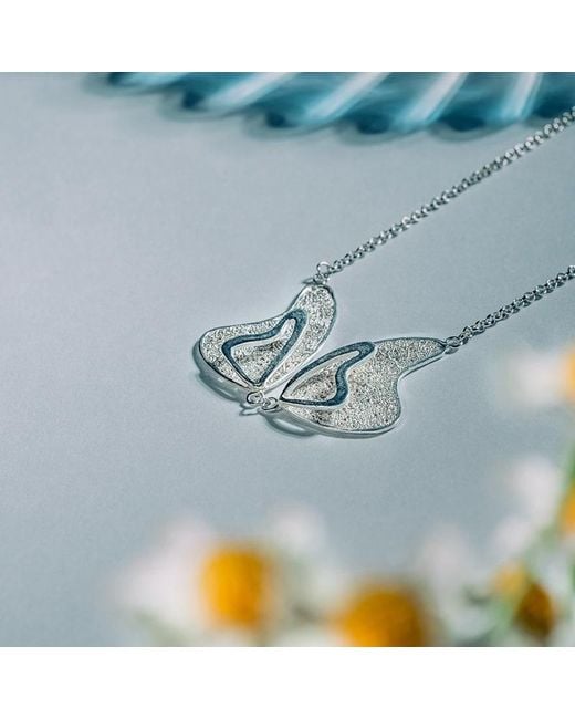 Far East Jewelry Metallic Handcrafted Love Butterfly Necklace