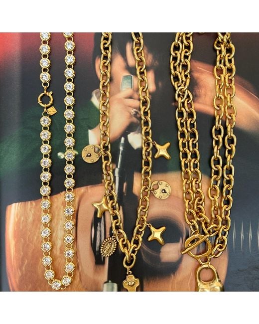Sccollection Metallic Graziella Rhinestone Necklace