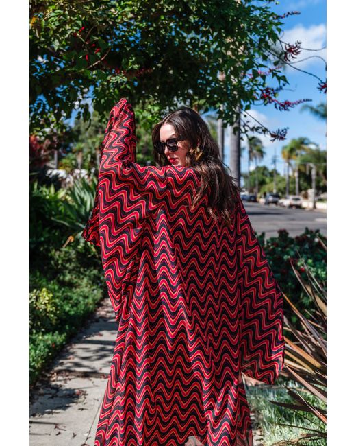 Jennafer Grace Red Cosmos Kimono