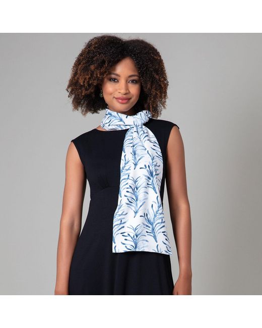 Alie Street London Blue Azra Scarf And Floral Design