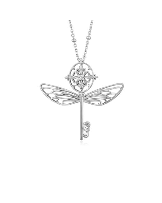Azura Jewelry New York White The Wandering Key Necklace Vermeil