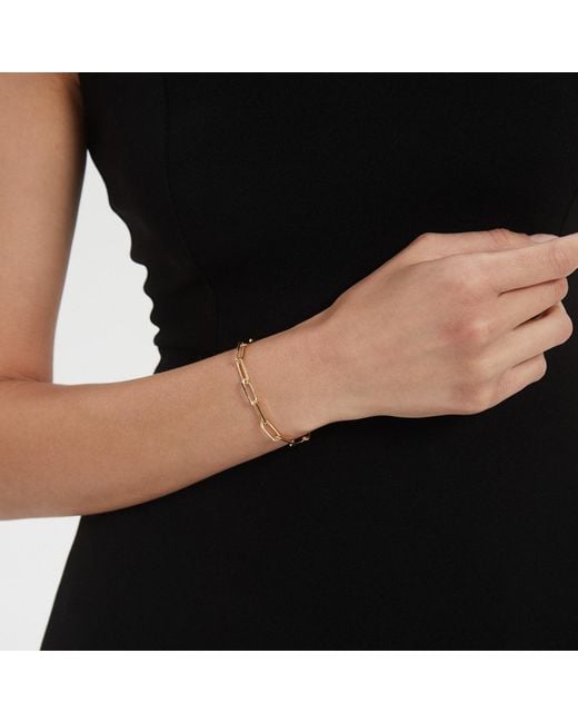Miss Cecilia Metallic Classic Paperclip Chain Bracelet