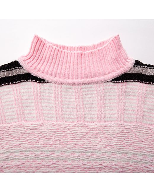 Fully Fashioning Women's Black / White / Pink Fully Fashioning