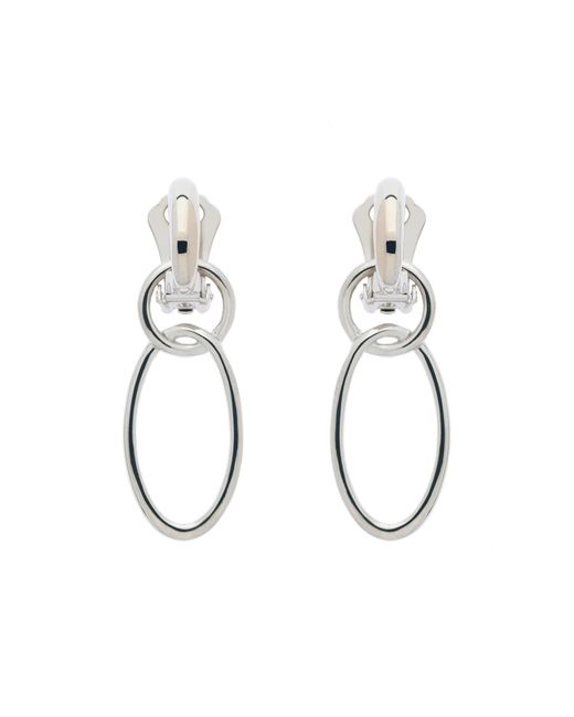 Emma Holland Jewellery Platinum Double Hoop Clip On Earrings in Metallic |  Lyst UK