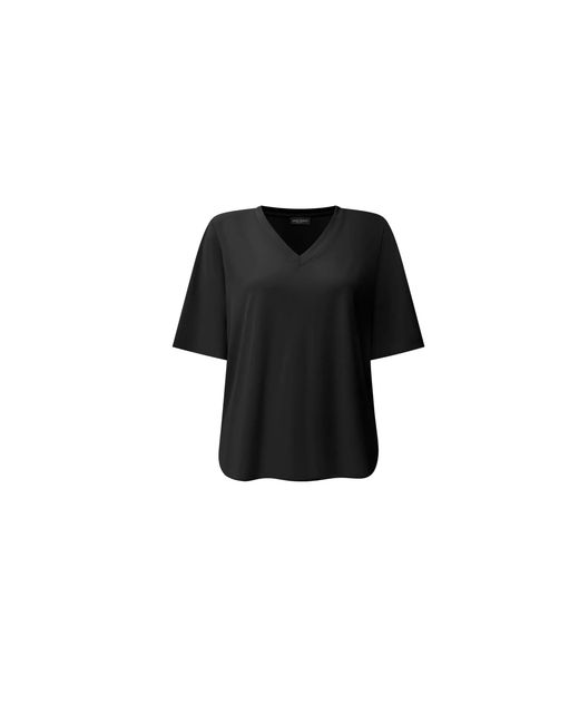 James Lakeland Black Jersey V-Neck Top