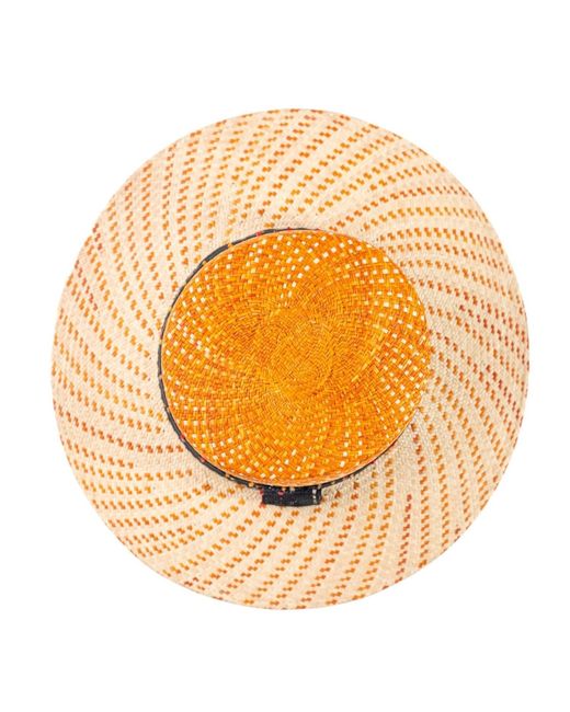 ORTUS Orange Neutrals Lulo Straw Boater Hat