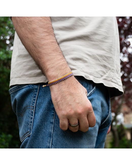 Harbour Uk Orange British Connection Rope Bracelet for men
