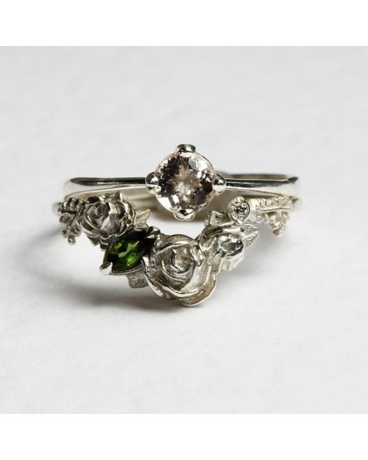 Lee Renee White Morganite Petal Ring