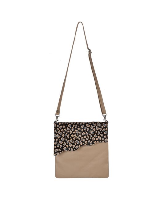 Owen Barry Metallic Neutrals Cowhide Crossbody Bag Waterlily On Pebbles Leather Stevie
