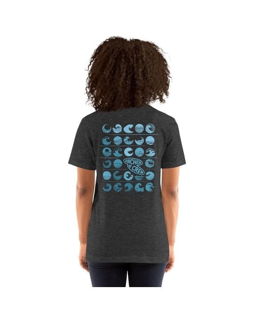 Anchor and Crew Black Heather Surf N Waves Passenger Organic Cotton T-Shirt
