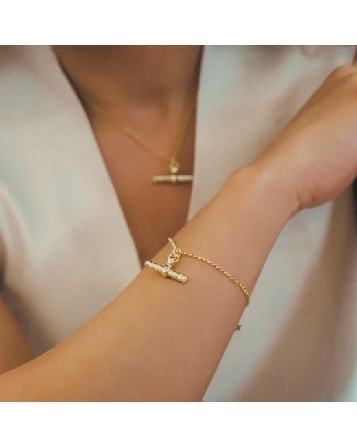 Luna Charles Metallic Lola T-Bar Bracelet