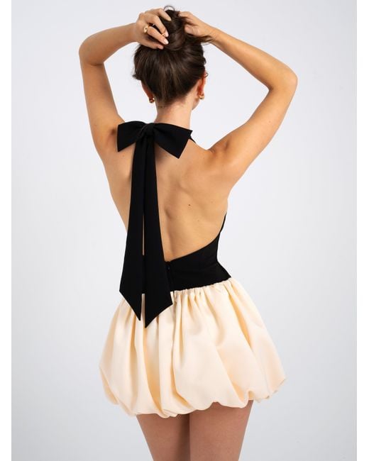 Miss Circle New York Yaira Backless Drop Waist Mini Bubble Dress in Black | Lyst Miss Circle New York Yaira Backless Drop Waist Mini Bubble Dress in Black | Lyst