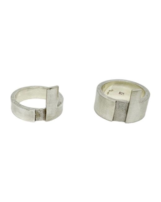 Tg-Jewellery by Tamara Gervasio Metallic Sterling Puzzle Stackable Ring