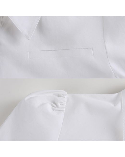 RIVERPEACE.CO White Pleated Shirt