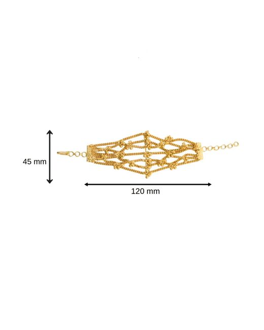 Meraki by Rashmi Bajaj Metallic Golden Bloom Layered Bracelet