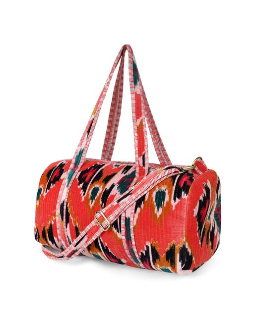 Conscious Yoga Collective Green The Ikat Velvet Weekender