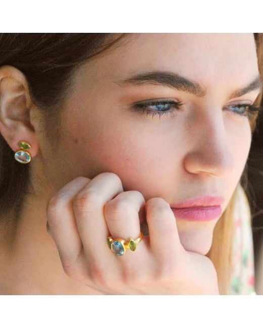 GEM BAZAAR Blue Love Story Ring