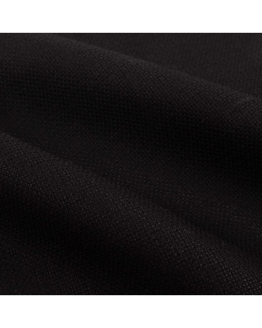 LE COLONEL Black Italian Wool Tie for men