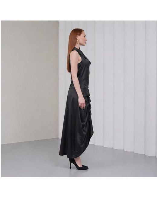 Lumina Eligma Black The Vanguard Skirt Silk