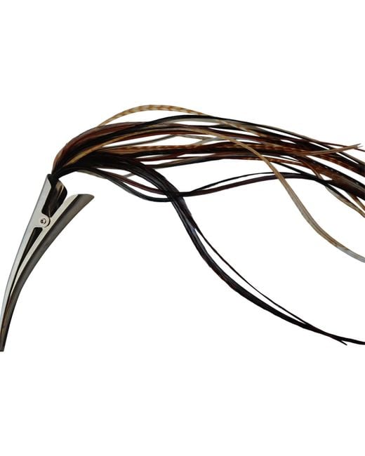 Romer Millinery Feather Clip For Hair, Hats, Turban, Lapel Xl Multi Browns